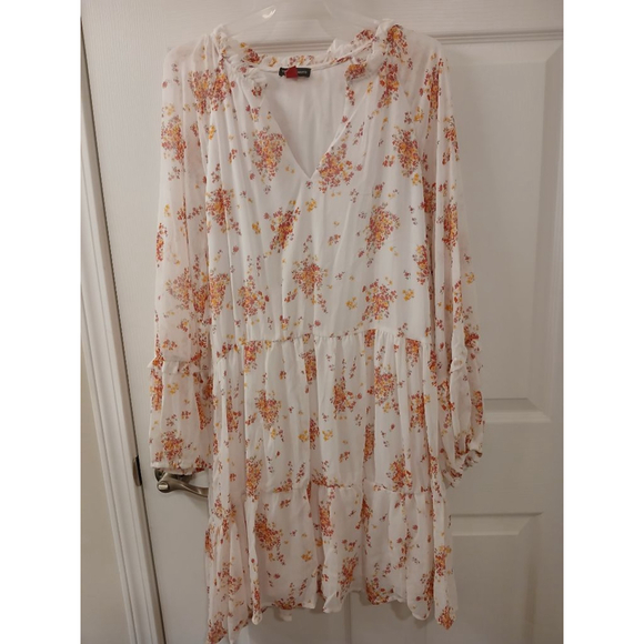 Vince camuto light floral blind dress long sleeve - Picture 1 of 7